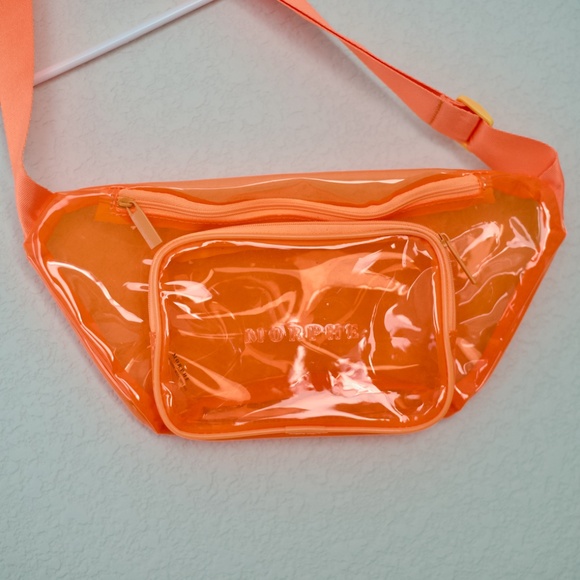 Morphe Water Proof Clear Orange Fanny/Cosmetic Bag - Picture 1 of 9